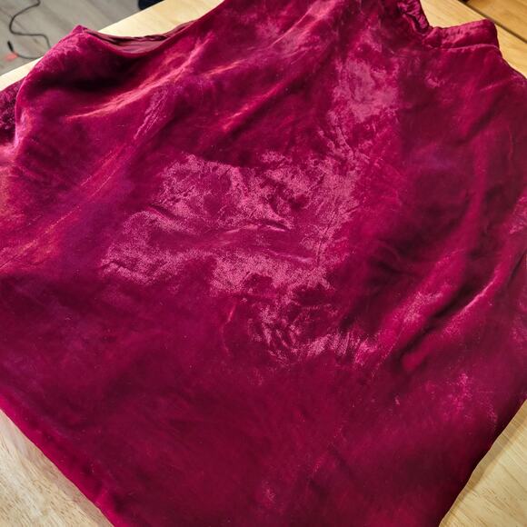 Vintage Red Velvet Double-Breasted Vest - Picture 5 of 7